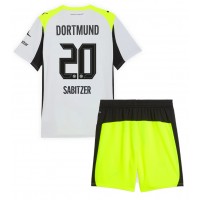 Borussia Dortmund Marcel Sabitzer #20 Vonkajší Detský futbalový dres 2025-26 Krátky Rukáv (+ trenírky)